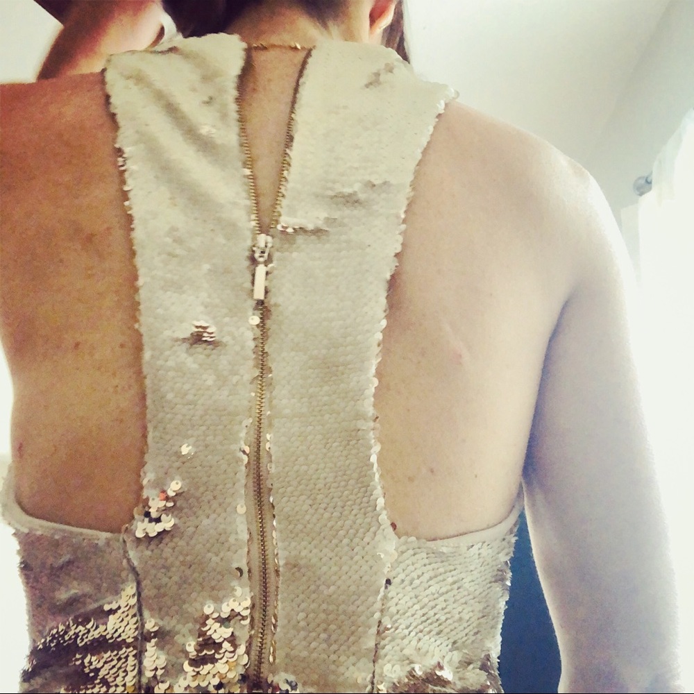 Zara Gold sequin top - Picture 4 of 5